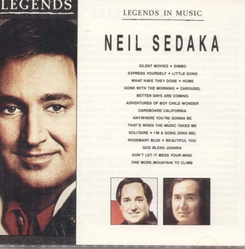 Neil Sedaka - Legends in Music CD (1989) Audio Quality Guaranteed Amazing Value