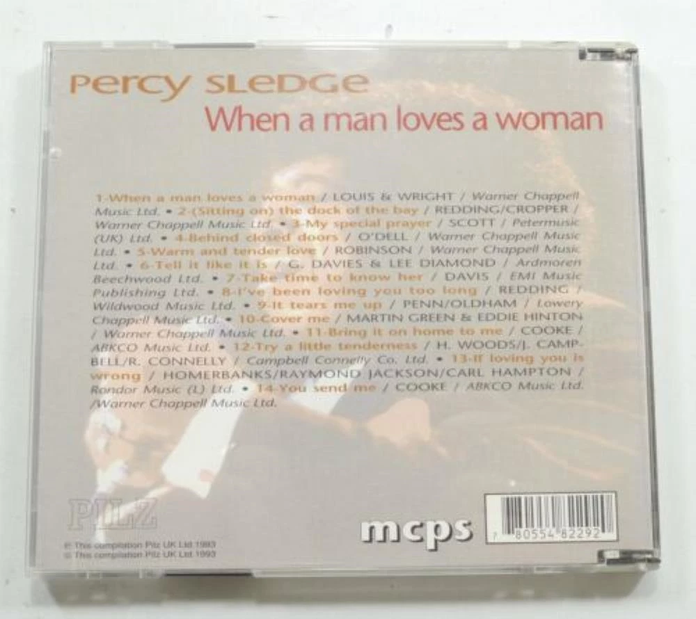 Percy Sledge - When A Man Loves A Woman CD (1993) Audio Quality Guaranteed