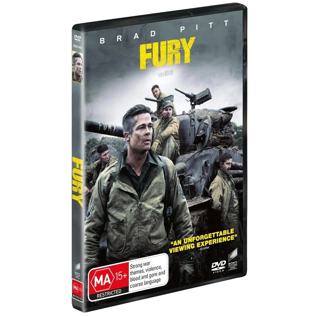 Fury DVD Drama (2014) Brad Pitt Quality Guaranteed Reuse Reduce Recycle