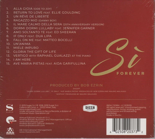 Andrea Bocelli - Si Forever: The Diamond Edition CD (2019) Audio Amazing Value