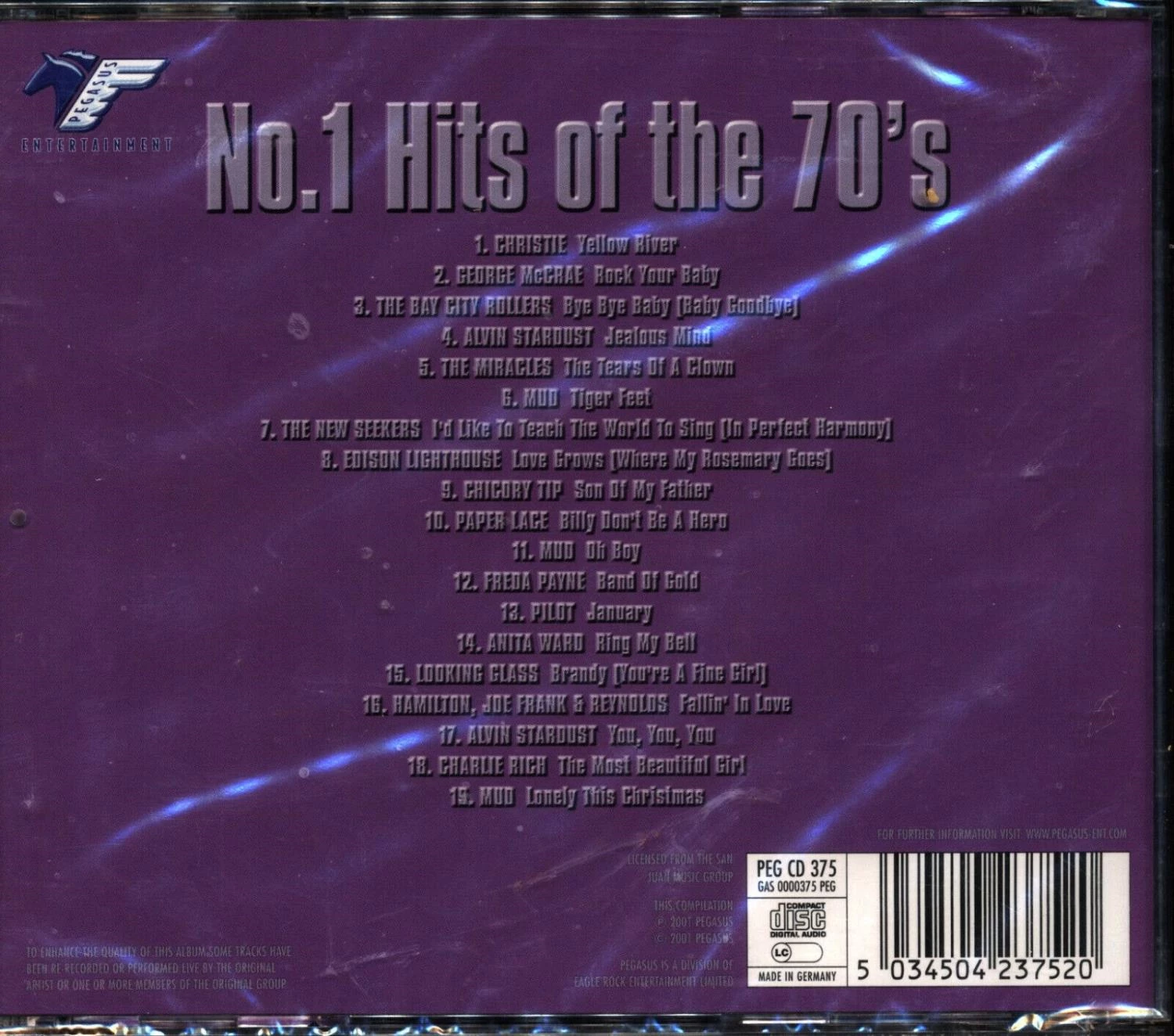 Various Artists - No. 1 Hits Of The 70's CD (2008) Audio Quality Guaranteed