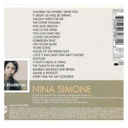Nina Simone - The Essential Nina Simone CD (2003) Audio Quality Guaranteed