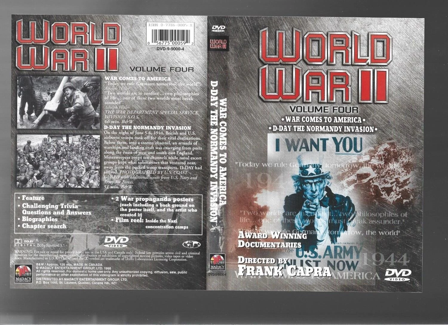 World War II Vol. 4 War Comes To America & D-Day The Normandy Invasion DVD (1998