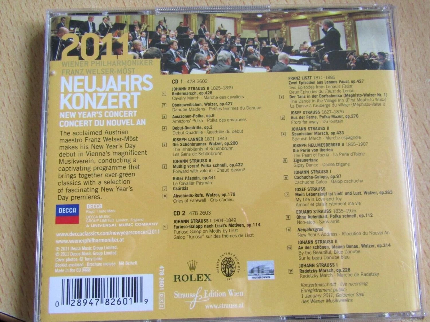 Wiener Philharmoniker - New Year's Concert 2011 CD (2011) Audio Amazing Value
