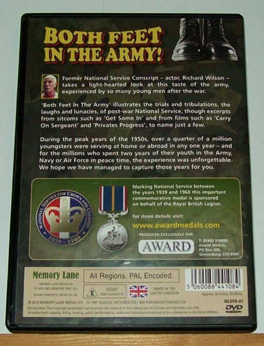 Both Feet In The Army! DVD Documentary (2012) Richard Wilson New Amazing Value