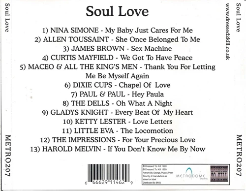Various Artists - Soul Love Vol.1 CD (1999) Audio Quality Guaranteed
