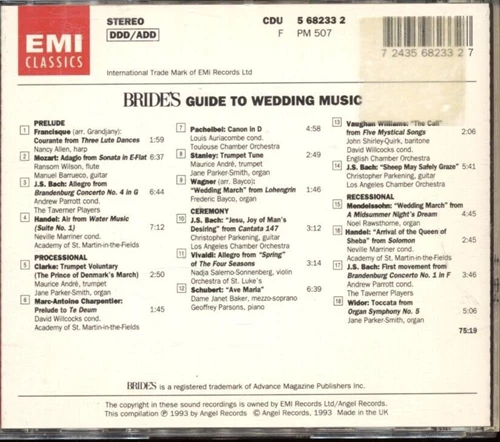Various Artists - Bride's Guide To Wedding Music CD (1994) Audio Amazing Value