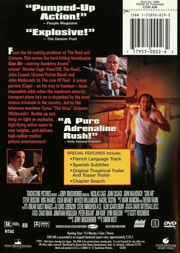 Con Air DVD MOVIE / ACTION / ADVENTURE (1995) Nicolas Cage Quality Guaranteed