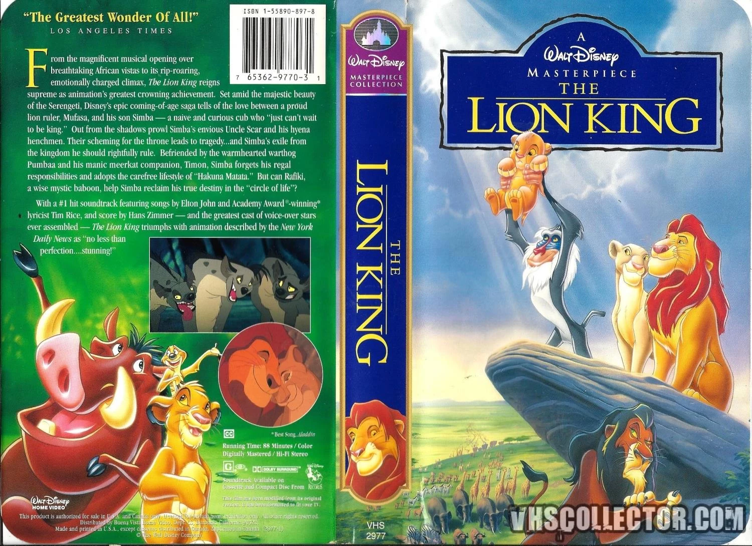 1995 THE LION KING A Walt Disney Masterpiece DVD Jeremy Irons Quality Guaranteed