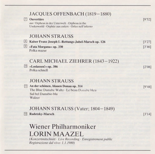 Wiener Philharmoniker - Neujahrskonzert CD (1983) Audio Quality Guaranteed