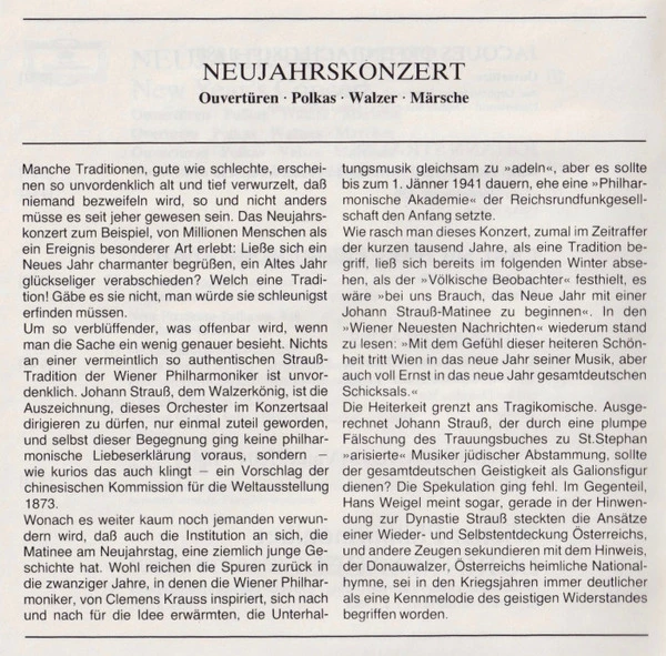 Wiener Philharmoniker - Neujahrskonzert CD (1983) Audio Quality Guaranteed