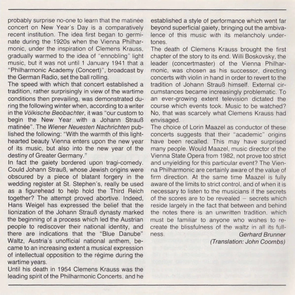 Wiener Philharmoniker - Neujahrskonzert CD (1983) Audio Quality Guaranteed