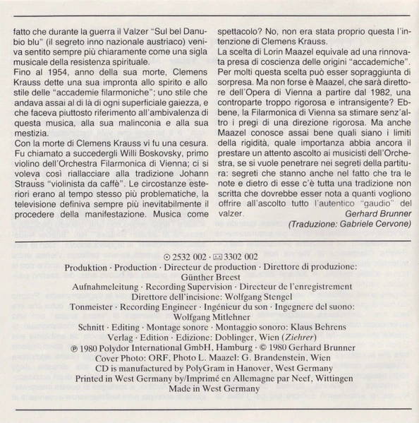 Wiener Philharmoniker - Neujahrskonzert CD (1983) Audio Quality Guaranteed