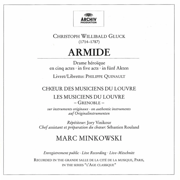 Christoph Willibald Gluck - Armide CD (1999) Audio Quality Guaranteed