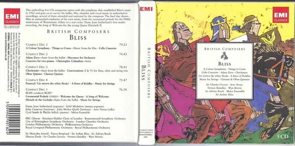 Arthur Bliss - British Composers: Bliss CD (2011) Audio Quality Guaranteed