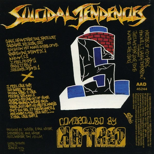 Suicidal Tendencies - Controlled By Hatred / Feel Like Shit...Deja-Vu CD (1989)