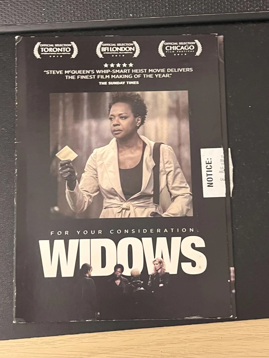 Widows Screener DVD Drama Viola Davis Quality Guaranteed Reuse Reduce Recycle