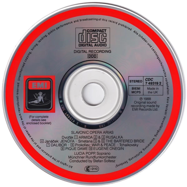 Lucia Popp - Slavonic Opera Arias CD (1996) Audio Quality Guaranteed