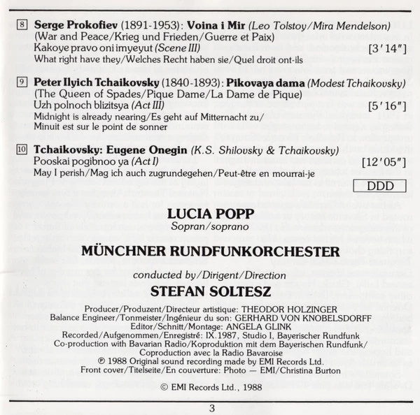 Lucia Popp - Slavonic Opera Arias CD (1996) Audio Quality Guaranteed