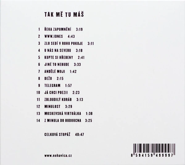 Jaromír Nohavica - Tak Mě Tu Máš CD (1) Audio Quality Guaranteed Amazing Value