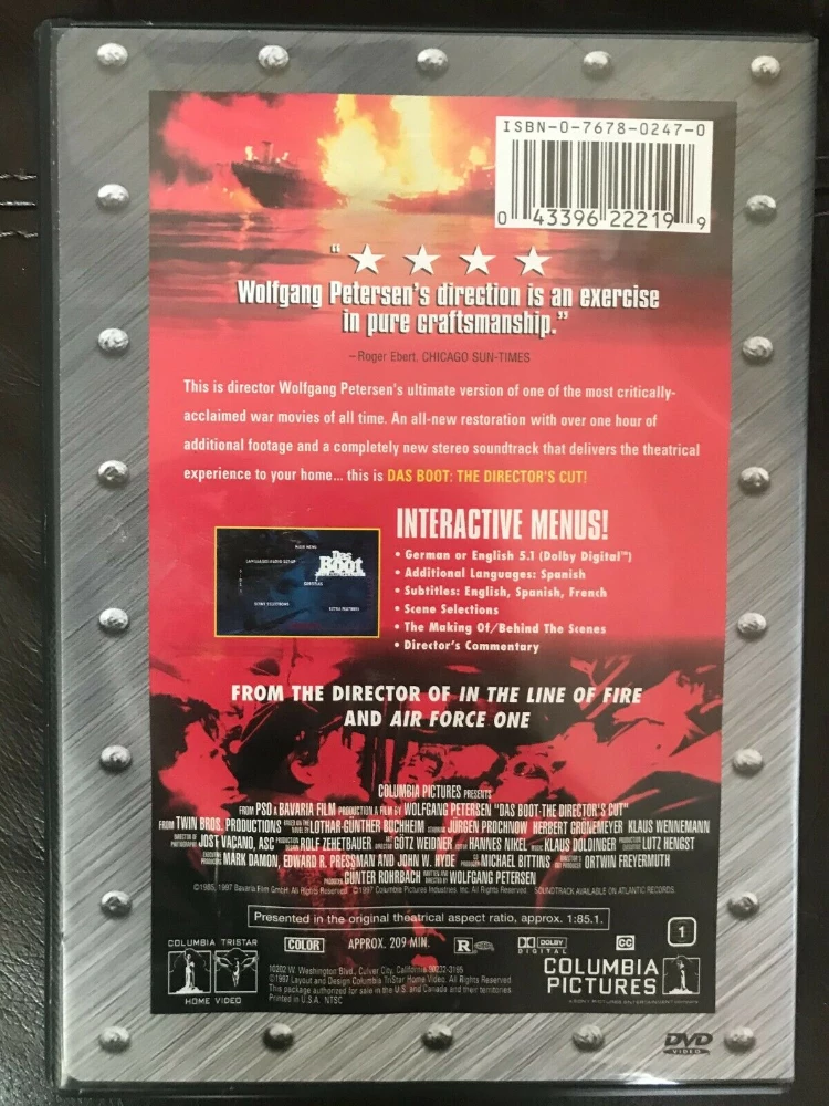 Das Boot (The director's cut) DVD Action & Adventure (1997) Herbert Gronemeyer