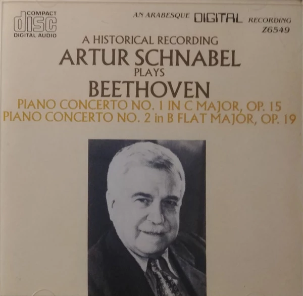 Artur Schnabel - Piano Concertos No. 1 CD (1986) Audio Quality Guaranteed