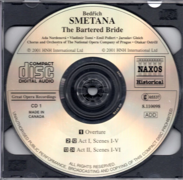 Bedřich Smetana - The Bartered Bride CD (2001) Audio Quality Guaranteed