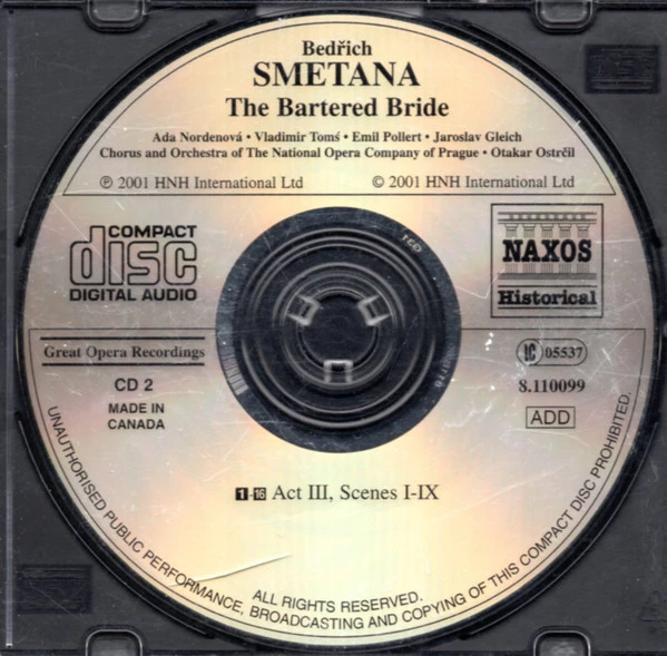 Bedřich Smetana - The Bartered Bride CD (2001) Audio Quality Guaranteed
