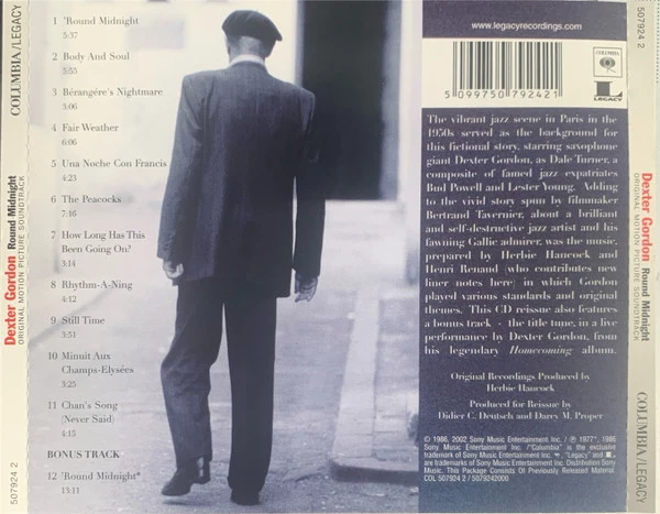 Dexter Gordon - Round Midnight (Original Motion Picture Soundtrack) CD (2002)