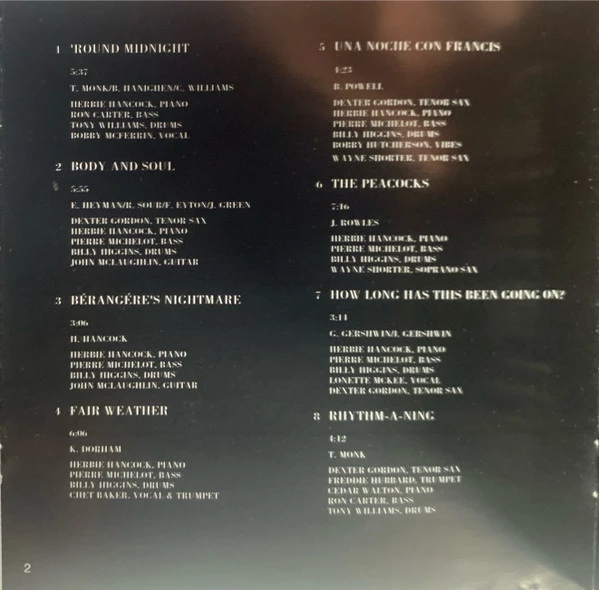 Dexter Gordon - Round Midnight (Original Motion Picture Soundtrack) CD (2002)