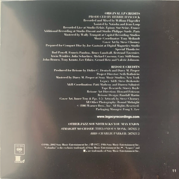 Dexter Gordon - Round Midnight (Original Motion Picture Soundtrack) CD (2002)