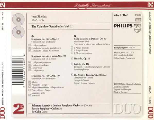 Jean Sibelius - CD (1995) Audio Quality Guaranteed Reuse Reduce Recycle