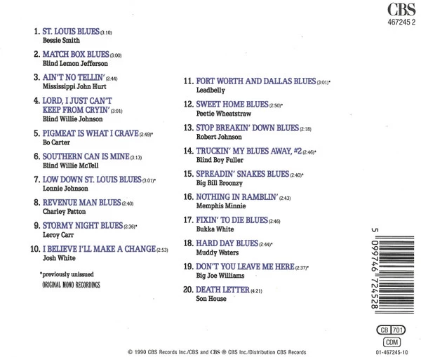 Various - Legends Of The Blues: Volume One CD (N/A) Audio Quality Guaranteed