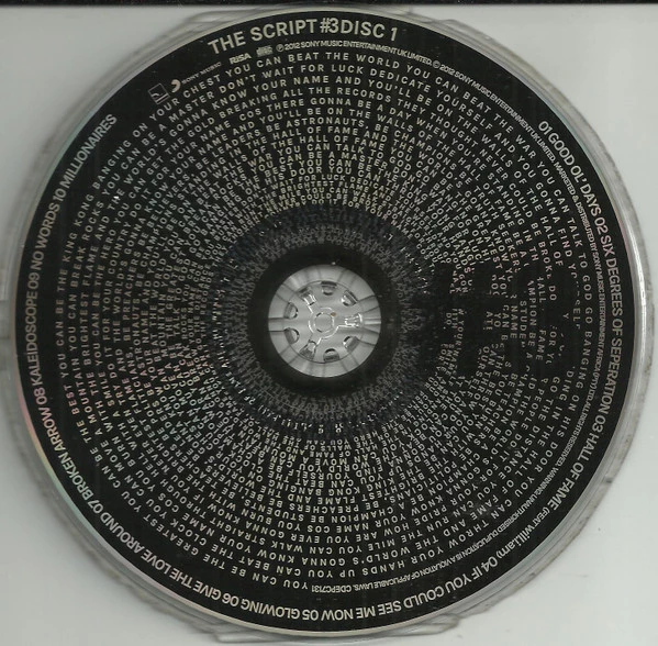 The Script - #3 CD (2012) Audio Quality Guaranteed Reuse Reduce Recycle