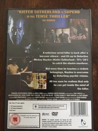 Eye Of The Killer DVD Drama (2003) Kiefer Sutherland Quality Guaranteed