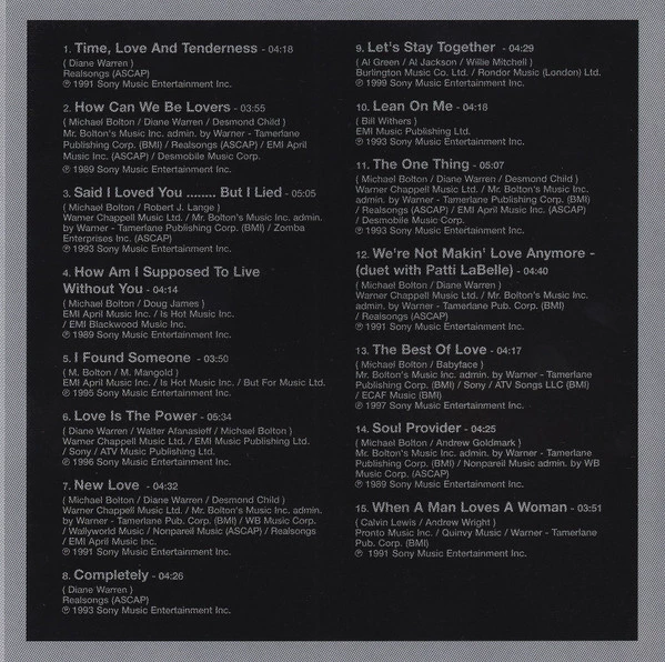 Michael Bolton - The Best Of Love CD (2002) Audio Quality Guaranteed