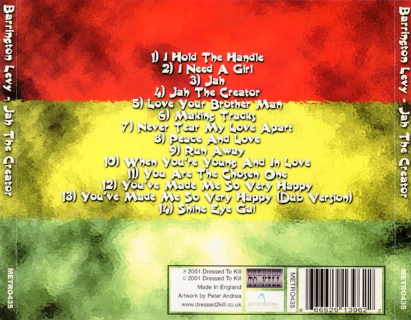 Barrington Levy - Jah The Creator CD (2001) Audio Quality Guaranteed