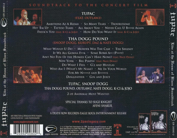 2Pac - Live At The House Of Blues CD (2005) Audio Quality Guaranteed