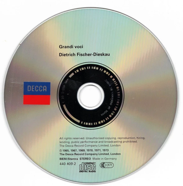 Dietrich Fischer-Dieskau - Dietrich Fischer-Dieskau CD (1993) Audio