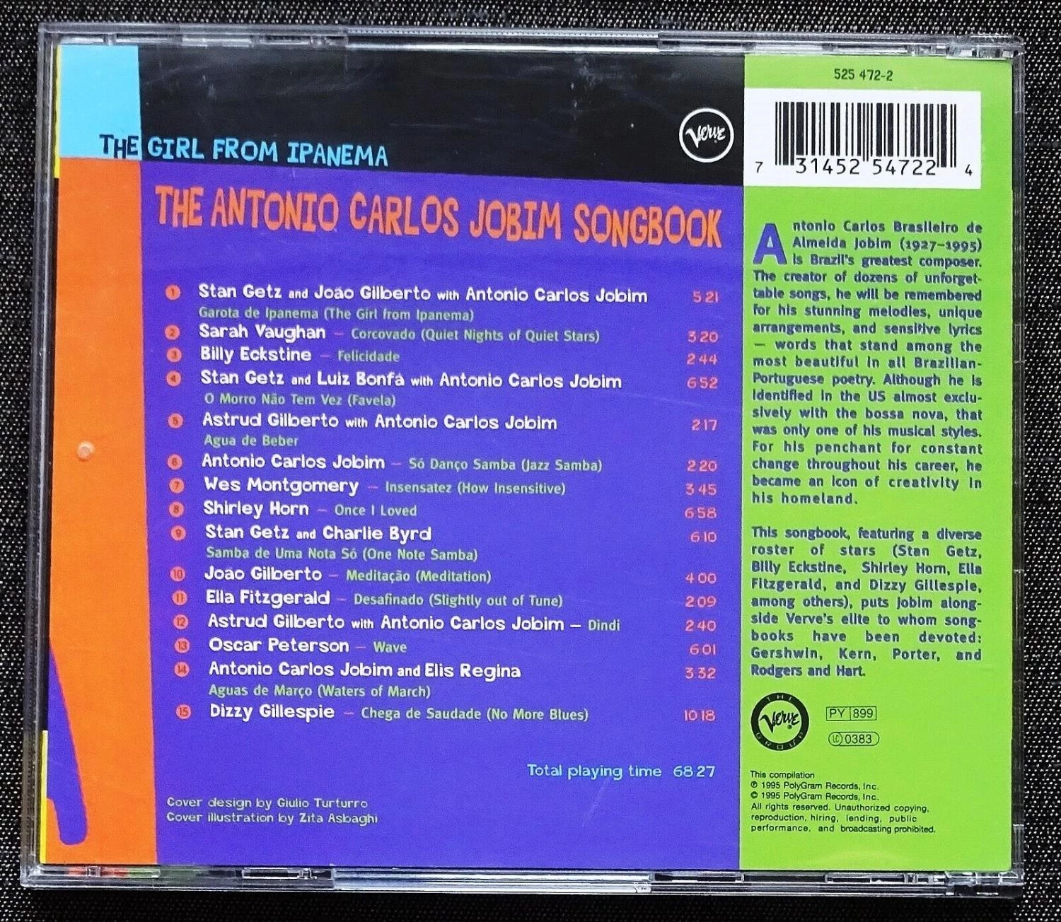 Antonio Carlos Jobim - Girl from Ipanema: Jobim Songbook CD (1995) New Audio