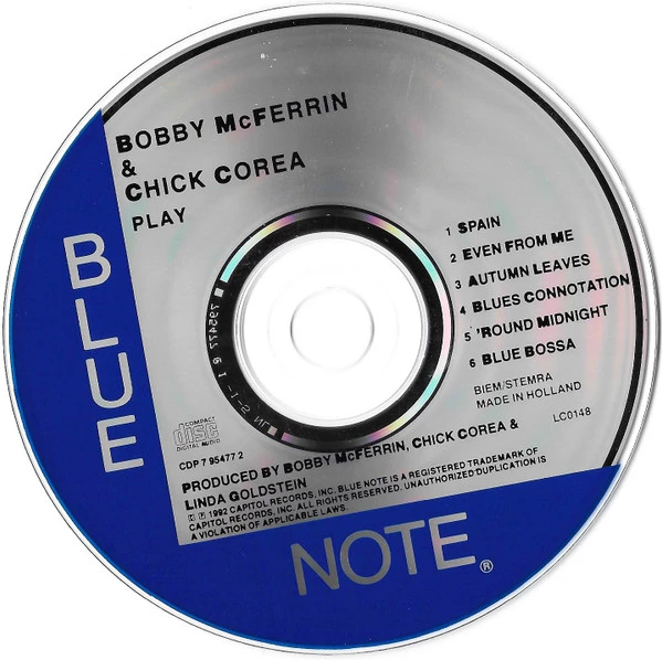 Bobby McFerrin - Play CD (2000) Audio Quality Guaranteed Reuse Reduce Recycle