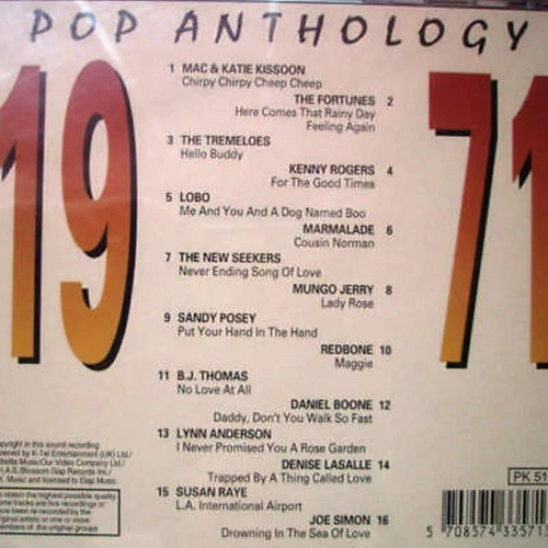 Various - Pop Anthology 1971 CD (N/A) Audio Quality Guaranteed Amazing Value