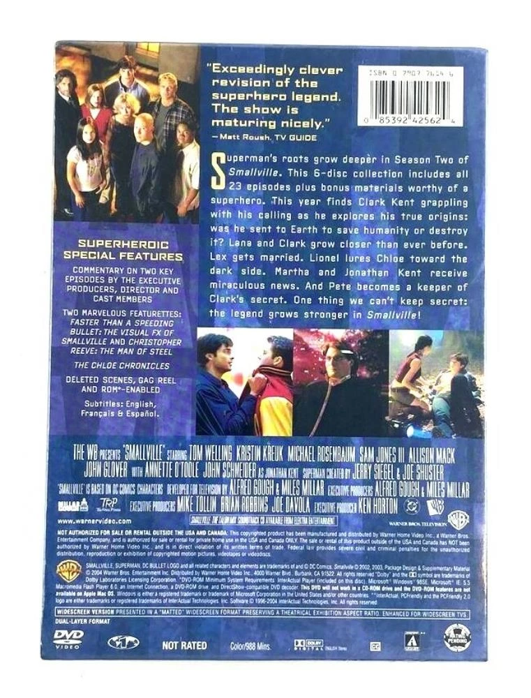 Smallville - Season 2 DVD TV Shows, Drama Tom Welling New Quality Guaranteed