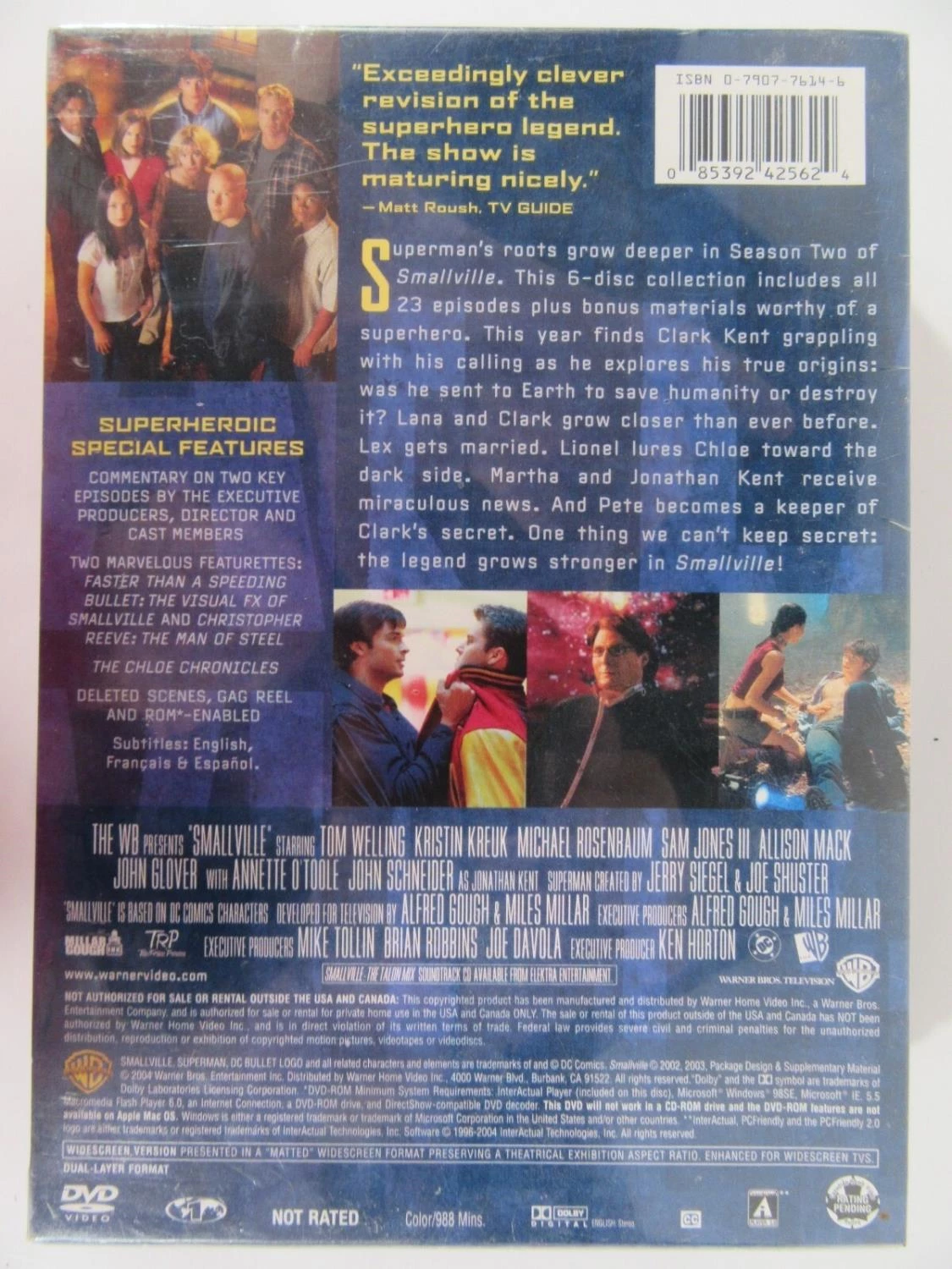 Smallville - Season 2 DVD TV Shows, Drama Tom Welling New Quality Guaranteed
