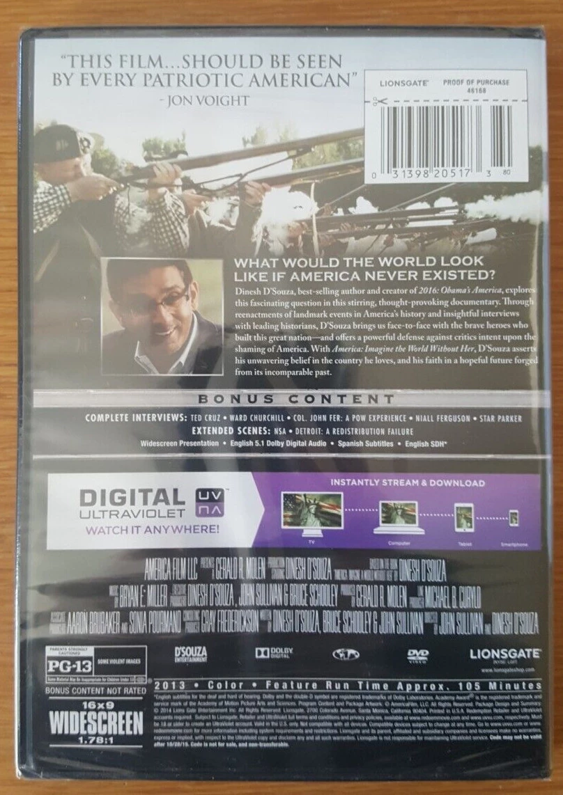 America: Imagine The World Without Her DVD Faith & Spirituality (2014)