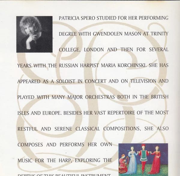 Patricia Spero - Medieval Harp CD (1997) Audio Quality Guaranteed Amazing Value