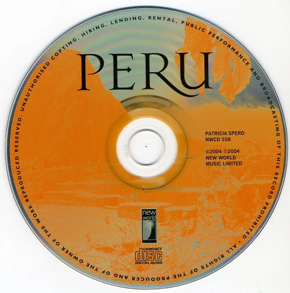 Patricia Spero - Peru CD (2004) Audio Quality Guaranteed Reuse Reduce Recycle