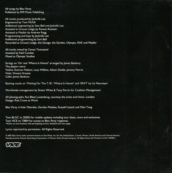 Bloc Party - A Weekend In The City CD (2016) Audio Quality Guaranteed