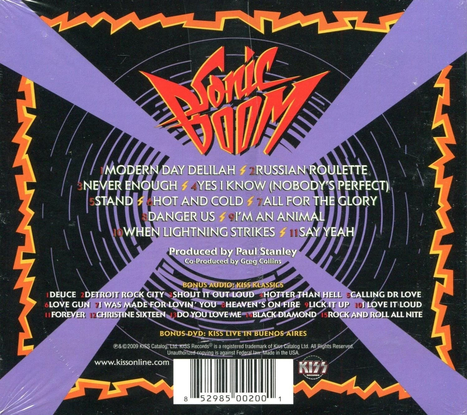 KISS - Sonic Boom CD (2009) Audio Quality Guaranteed Reuse Reduce Recycle