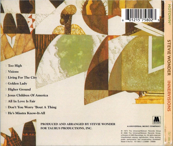 Stevie Wonder - Innervisions CD (2000) Audio Quality Guaranteed Amazing Value